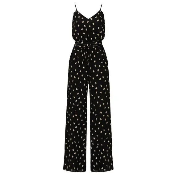 Derek Lam 10 Crosby Kylie Black and Gold Cami Jumpsuit - Picture 2 of 4